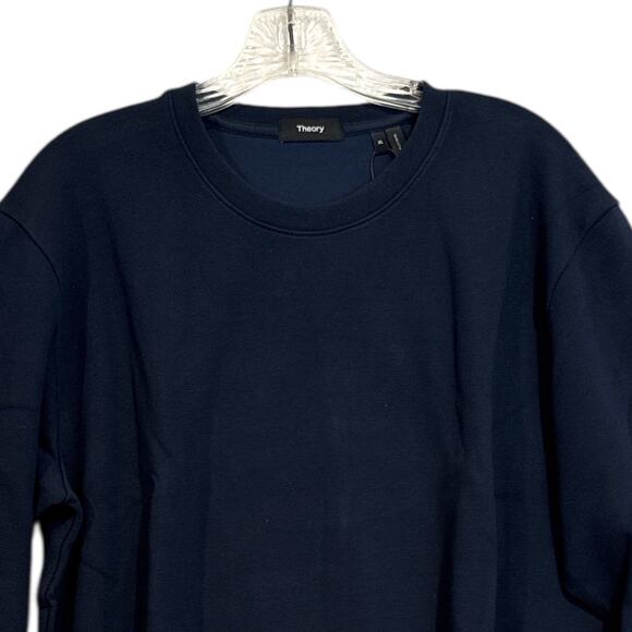 Theory Jocelin LS Double Piqué Crewneck Top Baltic Navy Men’s XL New With Tags - Picture 3 of 10